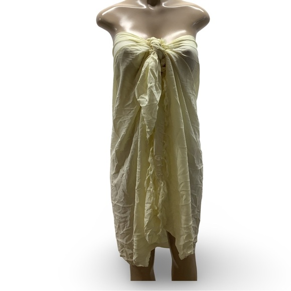 Rama 100% Rayon 2pc Beach Sarong & Top With Fringe Trim. New With Tags - Picture 2 of 8